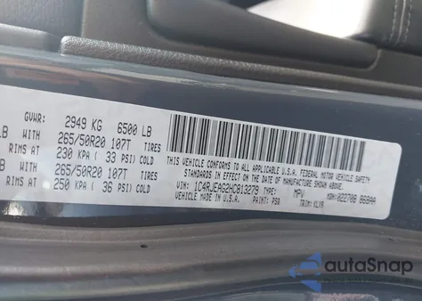 2017 Jeep Grand Cherokee Altitude 4X2 z USA, uszkodzony, nr VIN 1C4RJEAG2HC813279